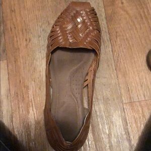 Brown leather sandals